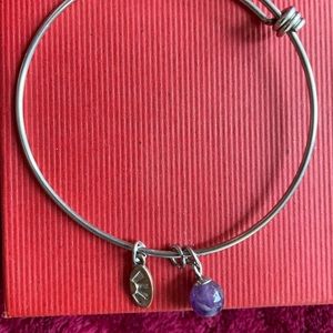 New Silver bracelet with dangling charms fits any size